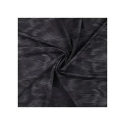TRICOT PL/EA YOGA SPORT VAGUES- NOIR - La boite à tissus