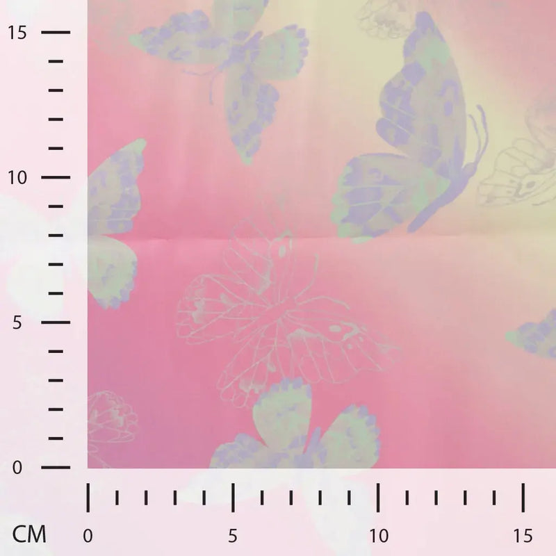 Tissu toile imperméable pour ciré - Papillons Lilas-Aqua - La boite à tissus