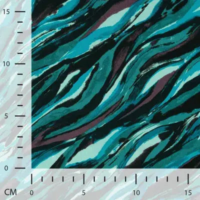 Twill de viscose vagues - Pétrol - La boite à tissus