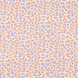 Popeline fleurs Gots- Pêche