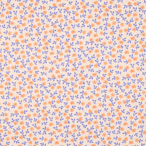 Popeline fleurs Gots- Pêche