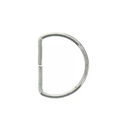 Anneau en D 30 mm - Argent - La boite à tissus
