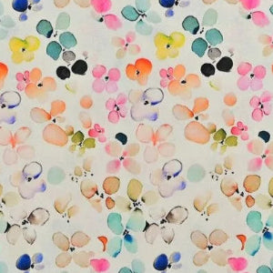 Popeline fleurs digital-Multi