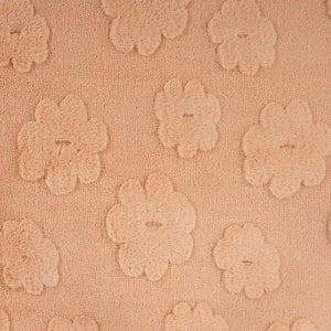 Fausse fourrure fleurs hyper douce - abricot