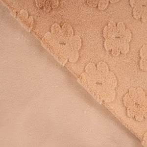 Fausse fourrure fleurs hyper douce - abricot