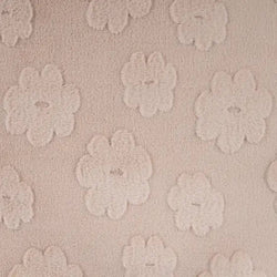Fausse fourrure fleurs hyper douce -sable