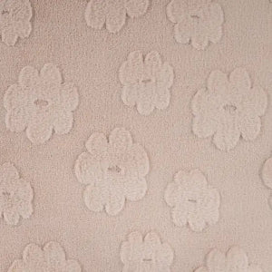 Fausse fourrure fleurs hyper douce -sable