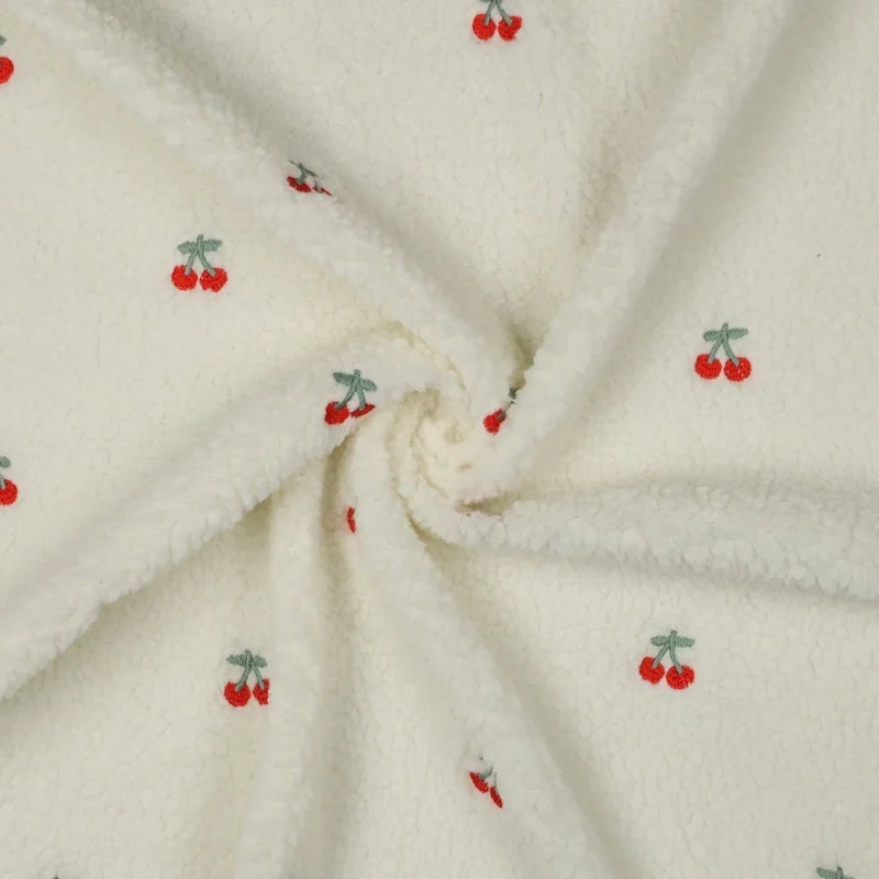 Teddy cerises brodées- écru