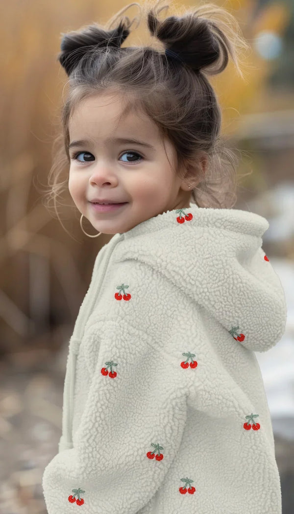 Teddy cerises brodées- écru
