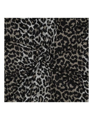 Jersey de viscose numérique - Léopard Noir