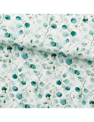 Popeline de Viscose -RADIANCE DIGITAL EUCALYPTUS - Blanc