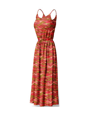 viscose fantaisie - Kiyo rouge et rose