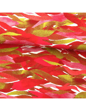 viscose fantaisie - Kiyo rouge et rose