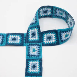 Galon crochet turquoise