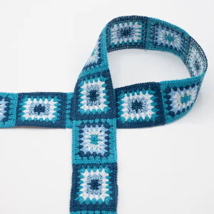 Galon crochet turquoise