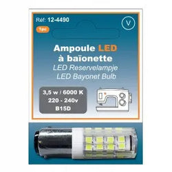 Ampoule led à baionnette - 3.5watt/6000k 220-240v - b15d - La boite à tissus