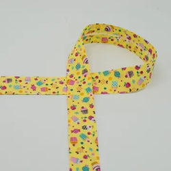 Biais Jolly bio jaune 30 mm - La boite à tissus