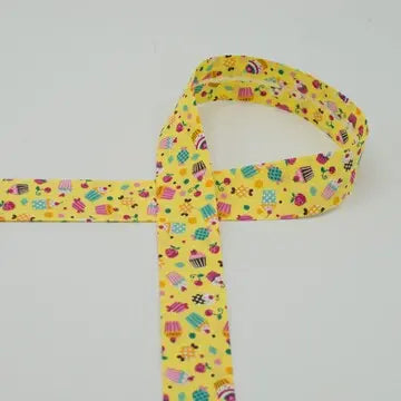 Biais Jolly bio jaune 30 mm - La boite à tissus
