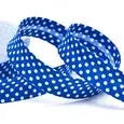 Biais à  pois bleu foncé 18 mm - La boite à tissus