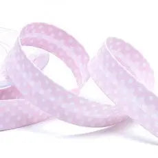 Biais à pois méga light rose 18 mm - La boite à tissus