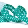Biais à pois menthe 18 mm - La boite à tissus