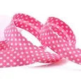 Biais à pois rose 18 mm - La boite à tissus