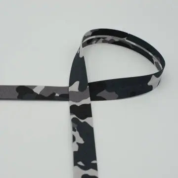 Biais arméee gris 18 mm - La boite à tissus