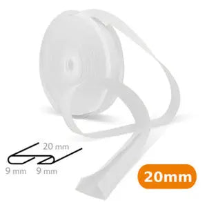Biais coton blanc 20 mm - La boite à tissus