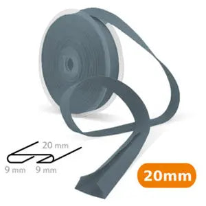 Biais coton gris cosmique 20 mm - La boite à tissus