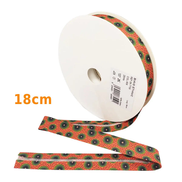 Biais ethnic 100% coton 18mm - La boite à tissus