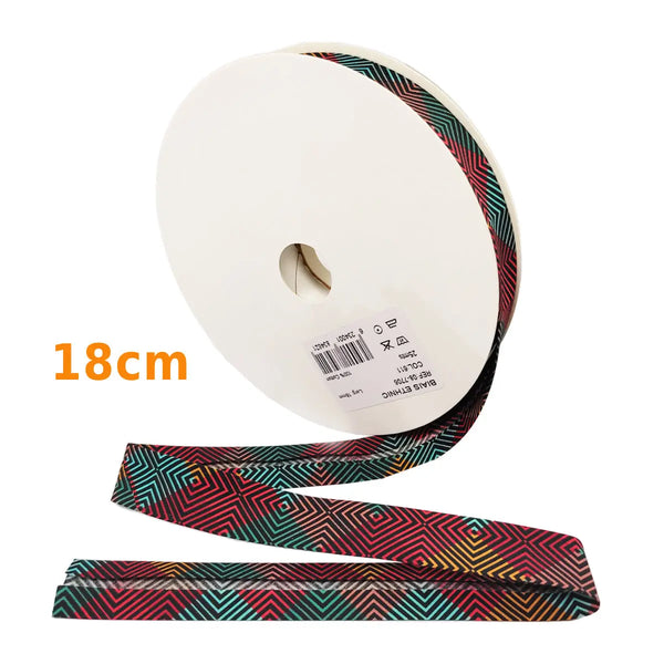 Biais ethnic  multi 100% coton 18mm - La boite à tissus