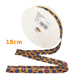 Biais ethnic  multi rose et bleu 100% coton 18mm - La boite à tissus