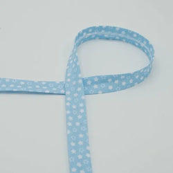 Biais étoiles aqua 18 mm - La boite à tissus