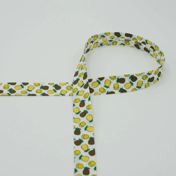 Biais fruit ananas  18 mm - La boite à tissus