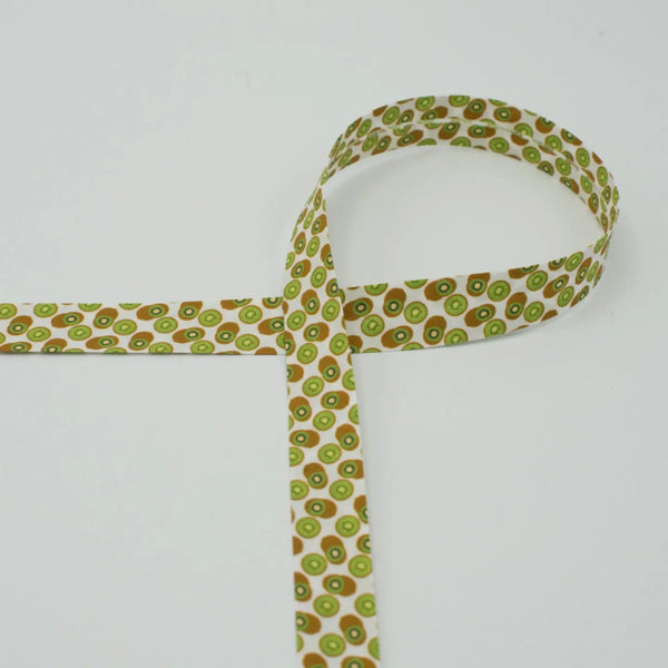 Biais fruit kiwi 18 mm - La boite à tissus