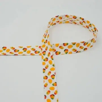 Biais fruit pêche 18 mm - La boite à tissus