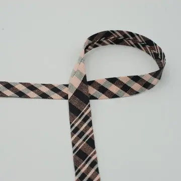 Biais rustique rose  18mm - La boite à tissus