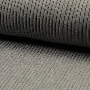 Bord côte corduroy  gris moyen mélange - La boite à tissus