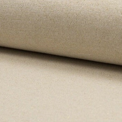 Bord côte lurex  blanc cassé silver - La boite à tissus