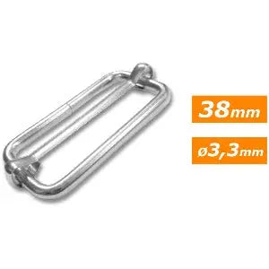 Boucle réglage 38mm renforcée Argent - La boite à tissus