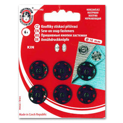 Bouton pression a coudre métal Noir 16 mm - La boite à tissus