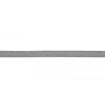 Corde lurex plate grise 8 mm - La boite à tissus