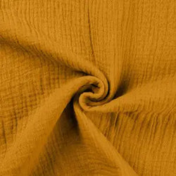 Double gaze ocre - La boite à tissus