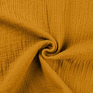 Double gaze ocre - La boite à tissus