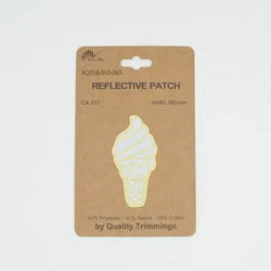 Ecusson réfléchissant crème glace jaune  57X29MM - La boite à tissus
