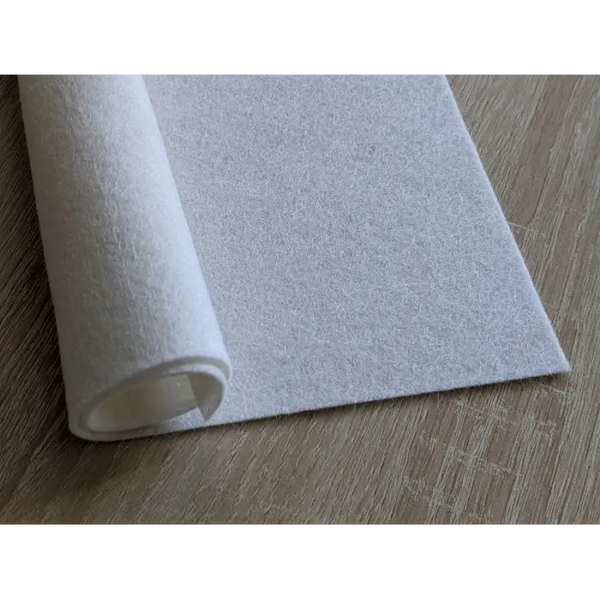 Feutrine fine 1 mm 100% polyester 45 cm  blanc - La boite à tissus