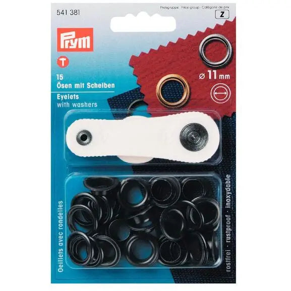 Oeillets et rondelles 11mm canon de fusil  avec outils de marque Prym - La boite à tissus
