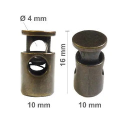 Stop Cordon Metal Bronze 10 mm - La boite à tissus
