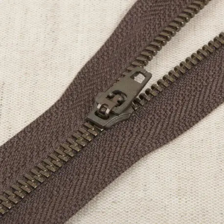 Tirette Metal 5 Bronze Non Séparable 10 cm - La boite à tissus