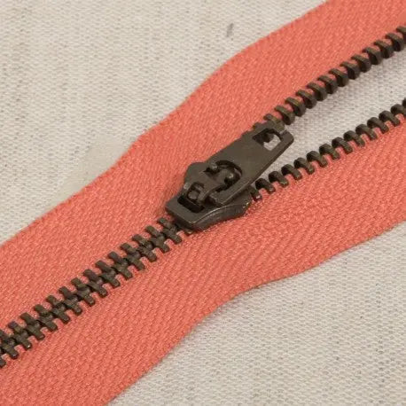 Tirette  Metal 5 Bronze Non Séparable 12 cm - La boite à tissus